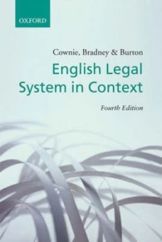 Image of English Legal System in Context by Fiona Cownie Paperback