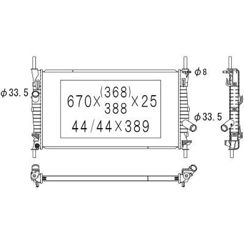 Image of Engine radiator DIEDERICHS DCM2090