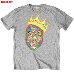 Image of Biggie Smalls - Crown Kids 11 - 12 Years T-Shirt - Grey