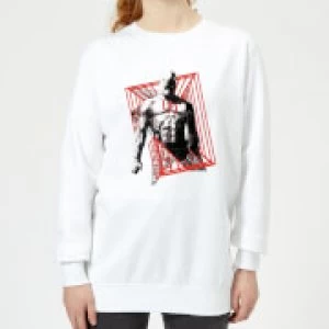 Image of Marvel Knights Daredevil Cage Womens Sweatshirt - White - L