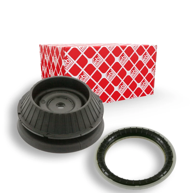 Image of FEBI BILSTEIN 17158 Top strut mount Front Axle, with ball bearing Elastomer Suspension Strut Support Bearing (1180)