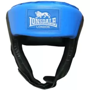 image of Adult Open Face Headguard Size Large (Blue/Black)