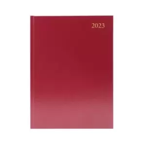 Image of Desk Diary Week To View A4 Burgundy 2023 KFA43BG23