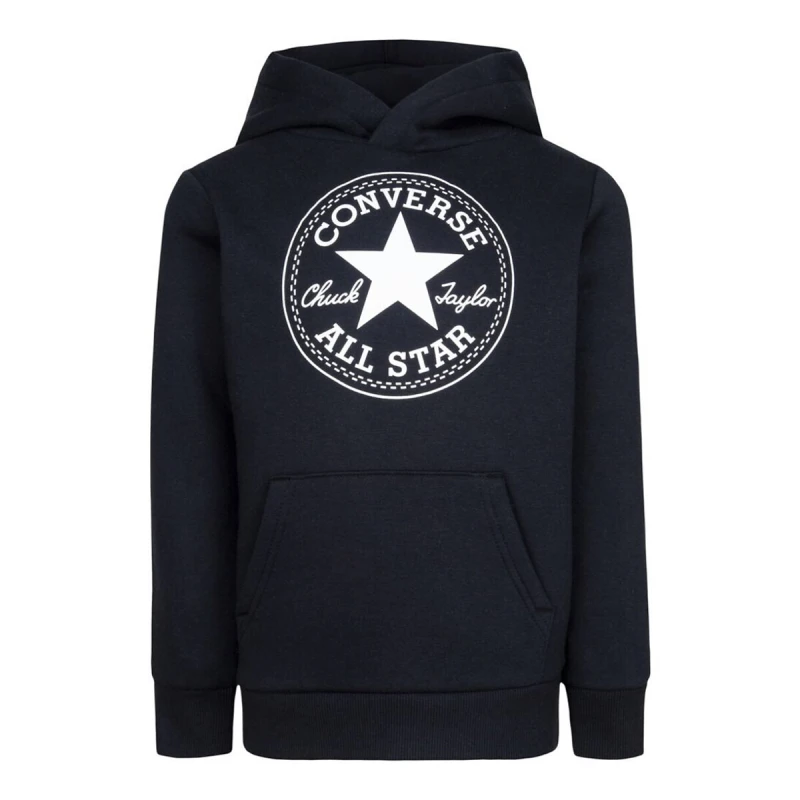 Image of Converse Soft Hoodie Black Cotton 10/12Y (138 to 150CM)
