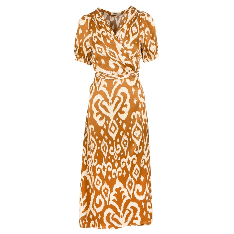 Image of La Petite Etoile Wrap dress For Her La Petite Etoile Rim Marron Female S