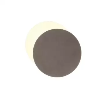 Image of Magnetic Base Wall Lamp, 12W LED 3000K 498lm, 20, 19cm Round Right Offset, Coffee, Acrylic Frosted Diffuser - Luminosa Lighting