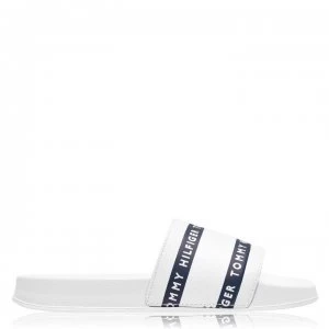 image of Tommy Hilfiger Tommy Flag Sliders - White 100