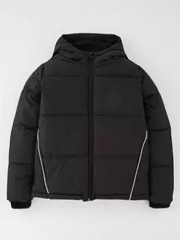 Image of BOSS Boys Padded Jacket - Black, Size Age: 5 Years