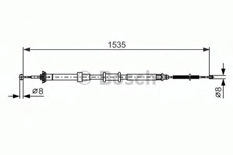 Image of Bosch 1 987 482 393 Brake Cable 1535mm Cable,parking brake (124)