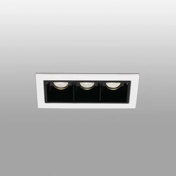 Faro Troop - LED White Black recessed Downlight 3x 2W 3000K