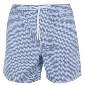 Image of French Connection Connection Swim Short Senior - White/Blue