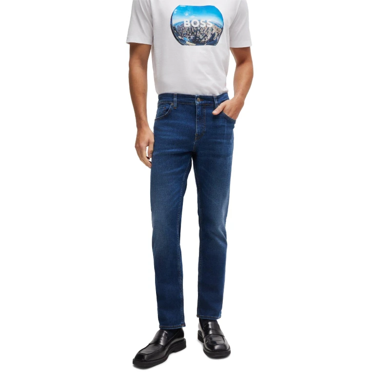 Image of Boss Mens H Delaware Slim Fit Jeans Bright Blue male 30W L