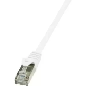 image of LogiLink CP2111S RJ45 Network cable, patch cable CAT 6 F/UTP 20.00 m White incl. detent