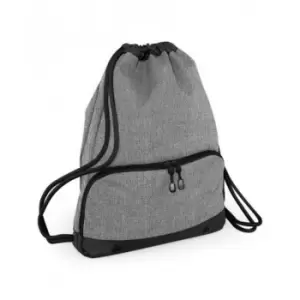 image of Bagbase Athleisure Water Resistant Drawstring Sports Gymsac Bag (One Size) (Grey Marl)