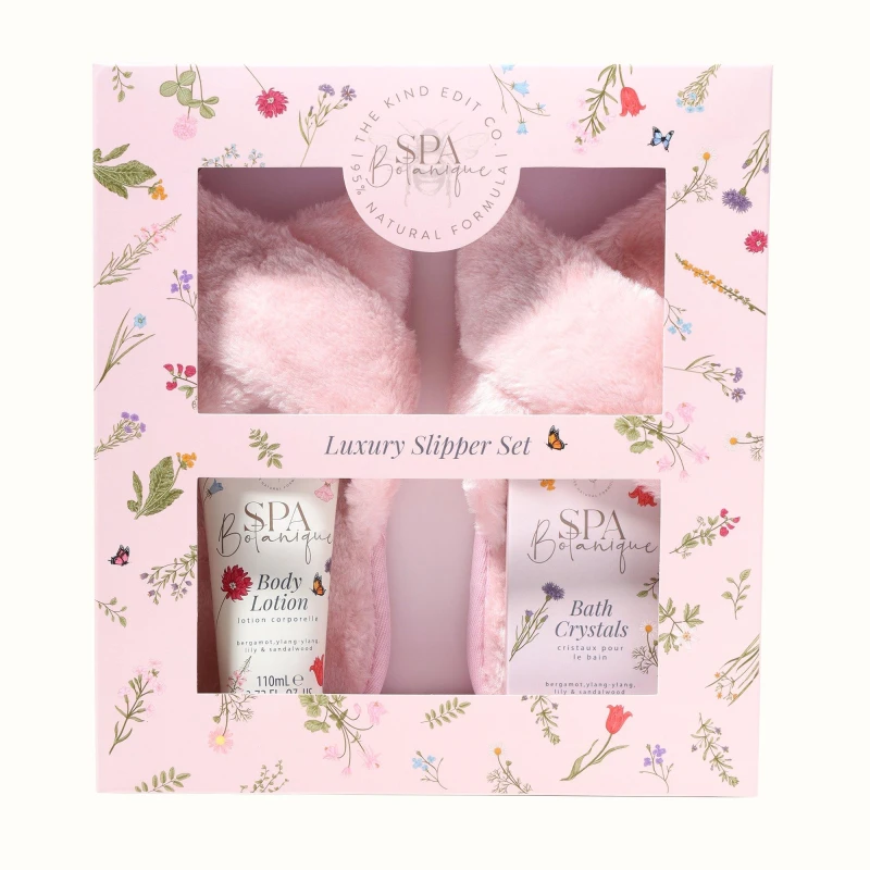 Image of Be You Soft Slipper and Bath Set - Pink Pink One Size