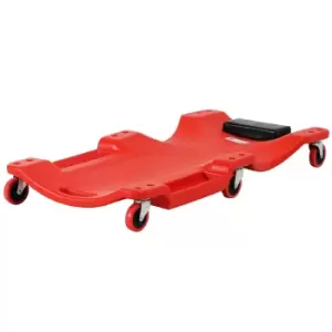 image of Durhand Mechanic Vehicle Creeper with Wheels under Car Repair Portable Headrest Tray - Red