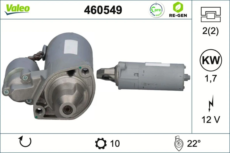 Image of Starter motor VALEO 460549