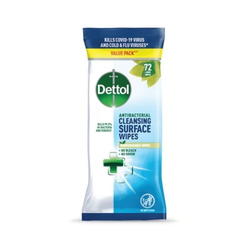 Image of Dettol Dettol Antibacterial Cleansing Wipes x72 Wipes (Pack of 6) 3297921 3297921