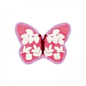Image of Butterfly Pink Shaped Rug