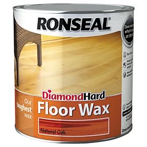 Image of Ronseal Diamond Hard Floor Wax Oak 2.5L