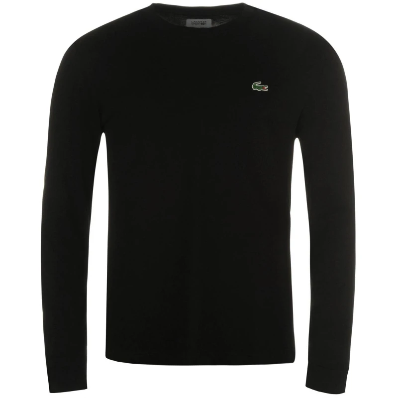 Image of Lacoste Basic Logo Long Sleeve T Shirt Black 031 male L