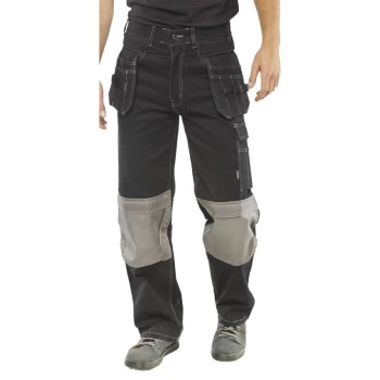 Image of Kington Multi Purpose Pocket Trousers Black - Size 46R