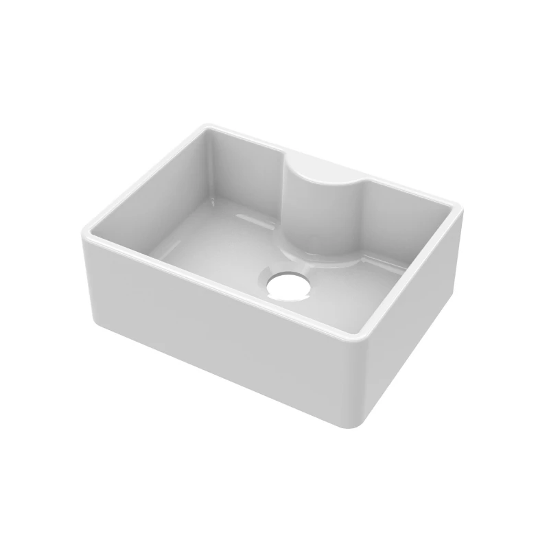 Image of Balterley Single Bowl Butler Sink with Tap Ledge No Overflow No Tap Hole 595mm White unisex