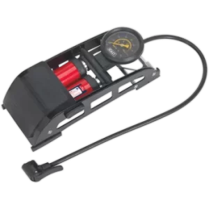 Image of Sealey FP6 Foot Pump Twin Barrel