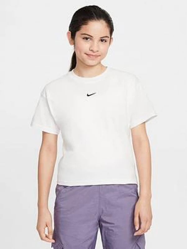 Image of Nike Sportswear Big Kids (Girls') T-Shirt - White Female 13 - 14 Years