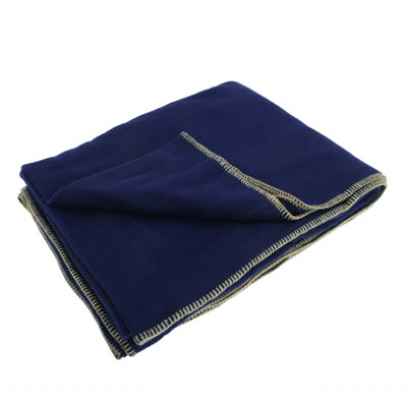 Image of Result Result Plain Warm Outdoor Fleece Blanket (330gsm) in Dark Blue Dark Blue One Size Unisex 5055747663259