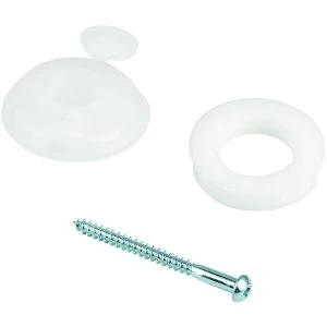 Image of Wickes Clear Polycarbonate Fixing Buttons for 16mm Polycarbonate Sheets Pack 10