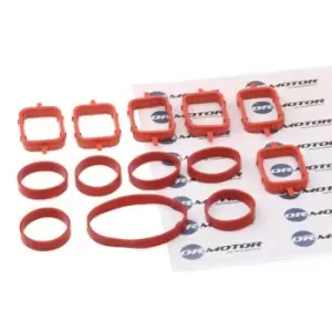 Image of DR.MOTOR AUTOMOTIVE Gasket Set, intake manifold DRM0110SL BMW,OPEL,LAND ROVER,3 Touring (E91),3 Limousine (E46),3 Limousine (E90),5 Limousine (E60)