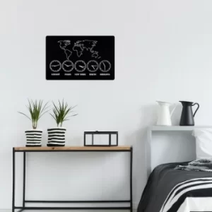 Ten2 Black Decorative Wooden Wall Clock