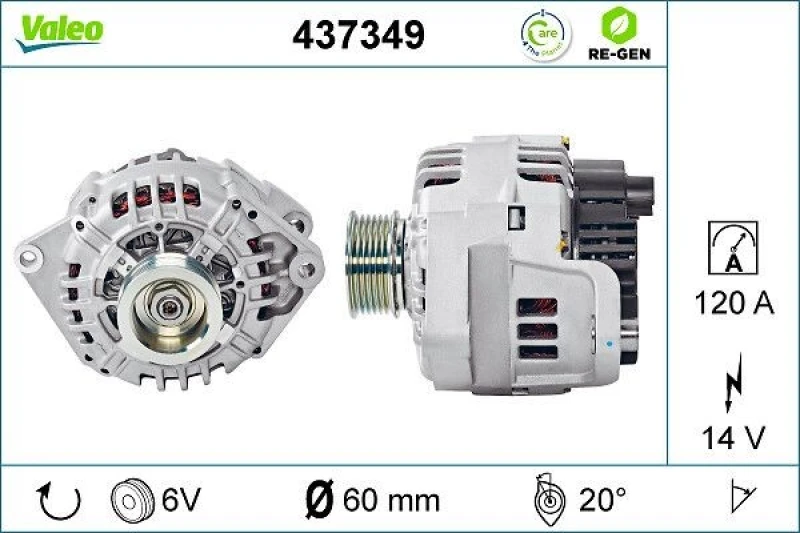 Image of Alternator VALEO 437349