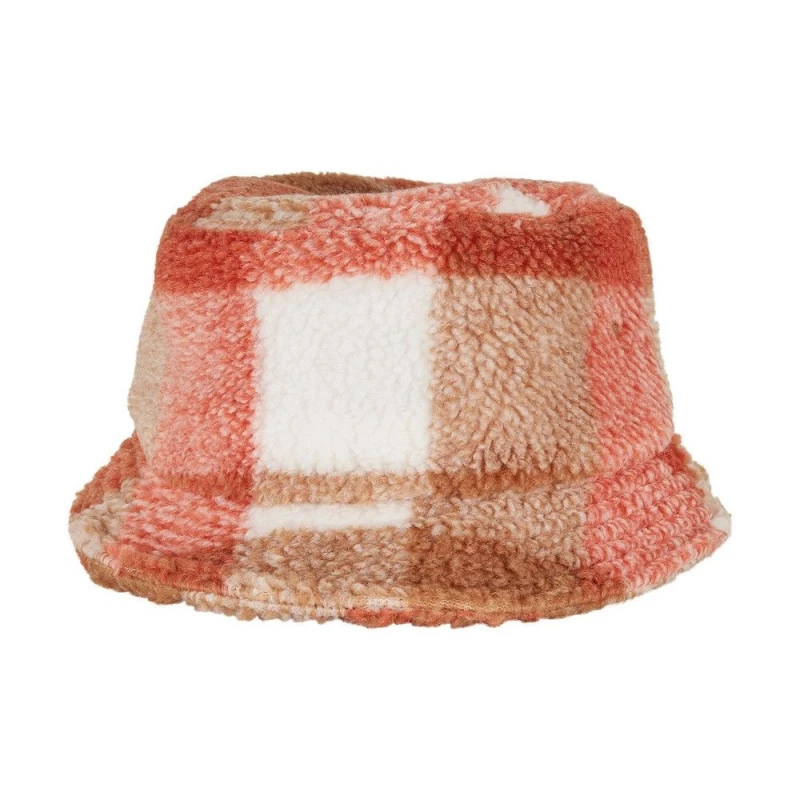 Image of Flexfit Flexfit Men Checked Sherpa Bucket Hat in Light Sand Light Sand One Size Male 5063300291665
