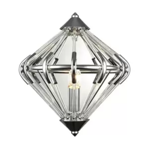 image of Impex Gerda 1 Light Chrome Wall Light