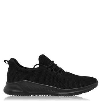 Image of Fabric Santo Mens Trainers - Black