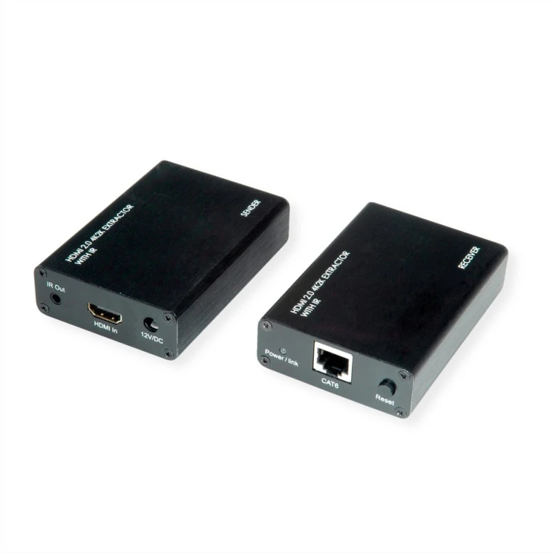Image of ROLINE 14.01.3417 AV extender AV transmitter & receiver Black