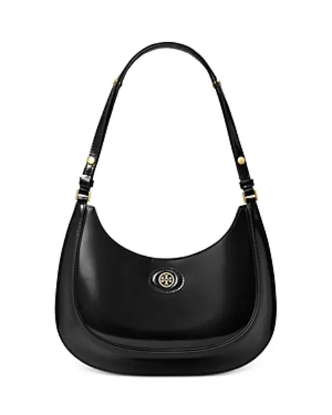Image of Tory Burch Robinson Spazzolato Leather Convertible Crescent Bag