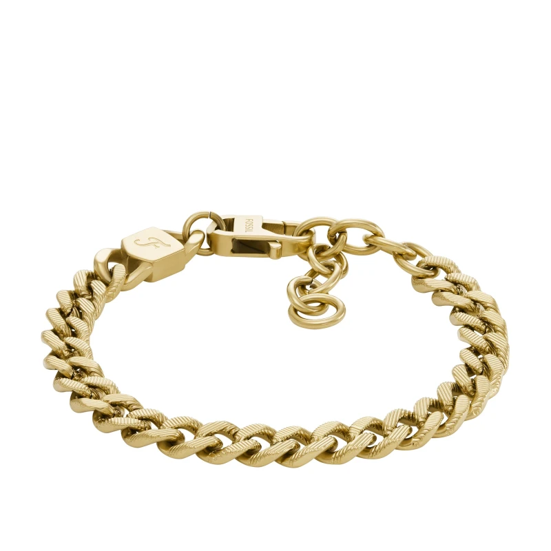 Image of Fossil Fssl Hrlw Lnr Txtr C Unclassified Jewellery One Size Gold 86800701001