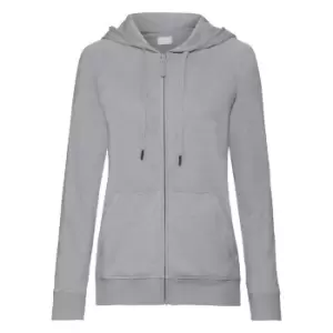 image of Russell Womens/Ladies HD Zipped Hood Sweatshirt (XS) (Silver Marl)