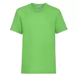 Image of Fruit Of The Loom Childrens/Kids Unisex Valueweight Short Sleeve T-Shirt (Pack of 2) (7-8) (Lime)