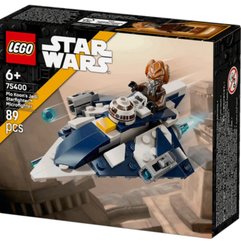 Image of LEGO Star Wars Plo Koon's Jedi Starfighter Microfighter Building Toy 75400 1025704
