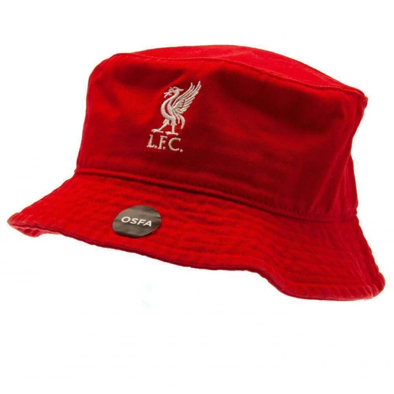 Image of Liverpool FC Crest Bucket Hat Red unisex