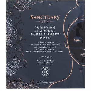 image of Sanctuary Spa Charcoal Bubble Sheet Mask 22g