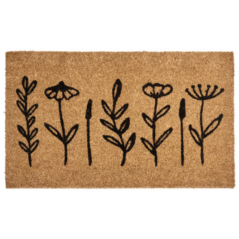 Image of Beliani Doormat Agiak Natural 40 X 60 Cm Flower Coir