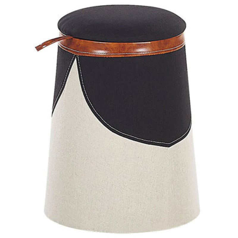 Image of Beliani Kids Storage Pouffe Apache Faux Linen Beige