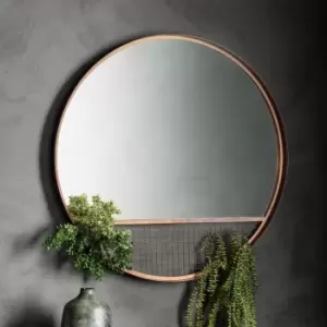 image of Gallery Interiors Southpaw Wall Mirror in Bronze 84x84cm