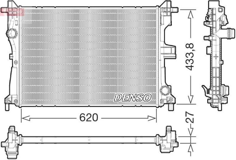 Image of DENSO Engine radiator DENSO DRM09179