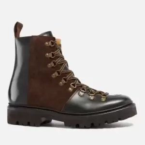 Image of Grenson Womens Nanette Leather Hiking Style Boots - Dark Brown - UK 7